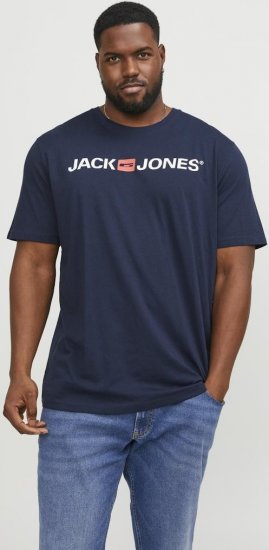 Jack & Jones Corp Logo Crew Neck T-Shirt Navy Blazer - Marškinėliai - Marškinėliai - 2XL-14XL