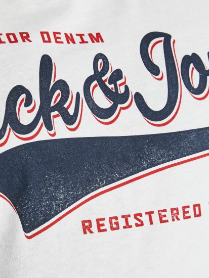 Jack & Jones JJELOGO TEE White - Marškinėliai - Marškinėliai - 2XL-14XL