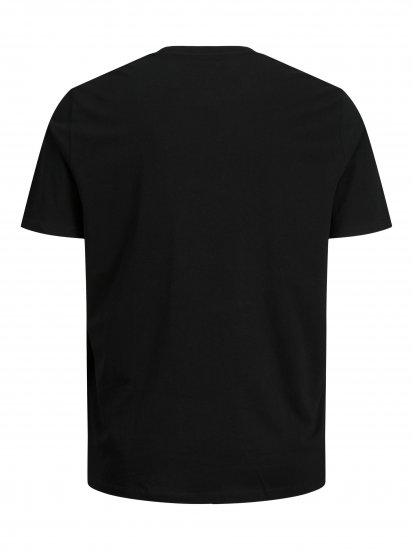 Jack & Jones JJELOGO TEE Black - Marškinėliai - Marškinėliai - 2XL-14XL