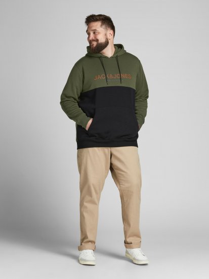 Jack & Jones JJEURBAN BLOCKING SWEAT Forest Green - Megztiniai ir džemperiai - Megztiniai ir Džemperiai - 2XL-14XL