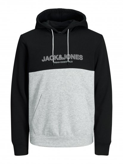 Jack & Jones JJEURBAN BLOCKING SWEAT Black - Megztiniai ir džemperiai - Megztiniai ir Džemperiai - 2XL-14XL