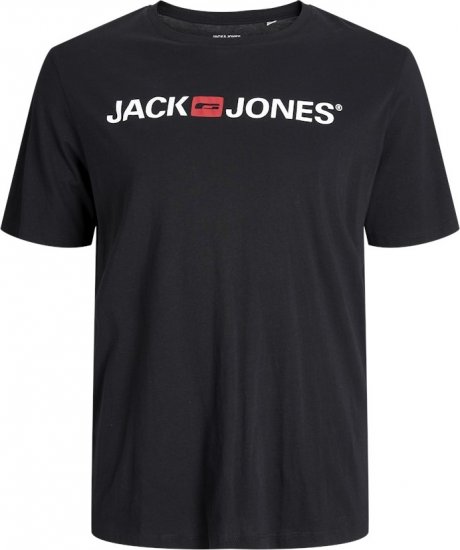 Jack & Jones Corp Logo Crew Neck T-Shirt Black - Marškinėliai - Marškinėliai - 2XL-14XL