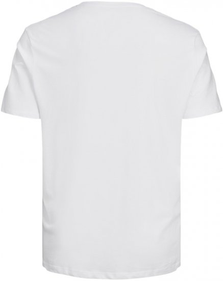 Jack & Jones CORP Logo T-Shirt White w Large Black Print - Marškinėliai - Marškinėliai - 2XL-14XL