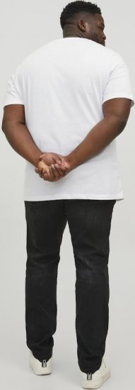 Jack & Jones CORP Logo T-Shirt White w Large Black Print - Marškinėliai - Marškinėliai - 2XL-14XL