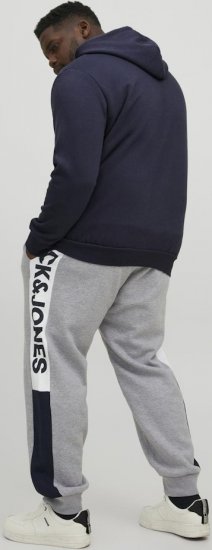 Jack & Jones CORP LOGO Large Print Hoodie Navy Blazer - Megztiniai ir džemperiai - Megztiniai ir Džemperiai - 2XL-14XL