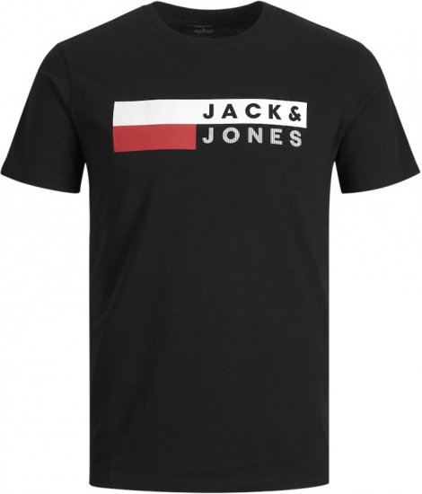 Jack & Jones CORP Logo T-Shirt Black/PLAY 4 - Marškinėliai - Marškinėliai - 2XL-14XL
