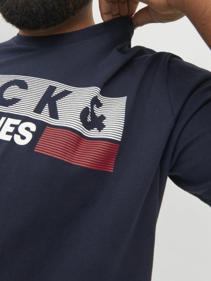 Jack & Jones CORP Logo T-Shirt Navy/PLAY 4 - Marškinėliai - Marškinėliai - 2XL-14XL