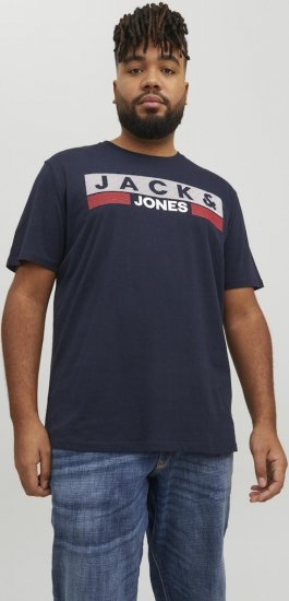 Jack & Jones CORP Logo T-Shirt Navy/PLAY 4 - Marškinėliai - Marškinėliai - 2XL-14XL