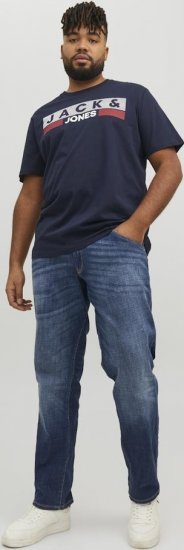 Jack & Jones CORP Logo T-Shirt Navy/PLAY 4 - Marškinėliai - Marškinėliai - 2XL-14XL