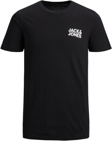 Jack & Jones CORP Logo T-Shirt Black - Marškinėliai - Marškinėliai - 2XL-14XL