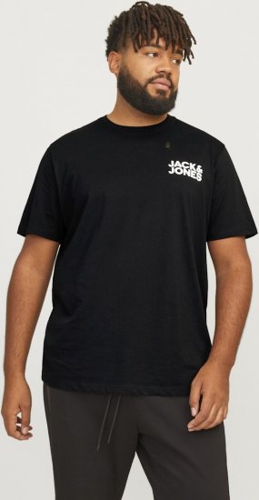 Jack & Jones CORP Logo T-Shirt Black - Marškinėliai - Marškinėliai - 2XL-14XL