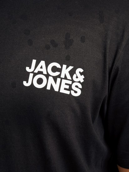 Jack & Jones CORP Logo T-Shirt Black - Marškinėliai - Marškinėliai - 2XL-14XL