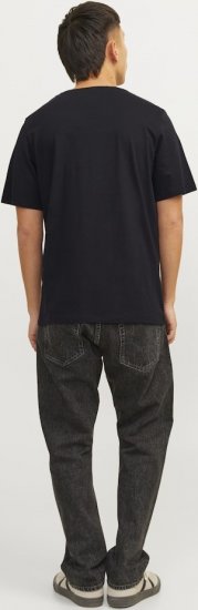 Jack & Jones CORP Logo T-Shirt Black w Small Black Print - Marškinėliai - Marškinėliai - 2XL-14XL