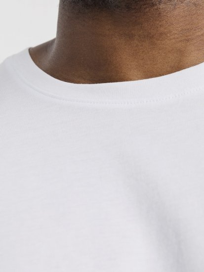 Jack & Jones CORP Logo T-Shirt White w Small Black Print - Marškinėliai - Marškinėliai - 2XL-14XL