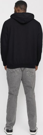 Jack & Jones CORP LOGO Small Print Hoodie Black - Megztiniai ir džemperiai - Megztiniai ir Džemperiai - 2XL-14XL