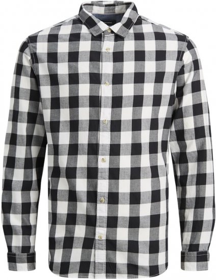Jack & Jones Gingham L/S Shirt Whisper White - Marškiniai - Marškiniai - 2XL-8XL