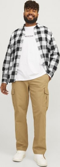 Jack & Jones Gingham L/S Shirt Whisper White - Marškiniai - Marškiniai - 2XL-8XL