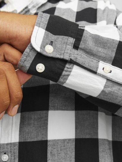 Jack & Jones Gingham L/S Shirt Whisper White - Marškiniai - Marškiniai - 2XL-8XL