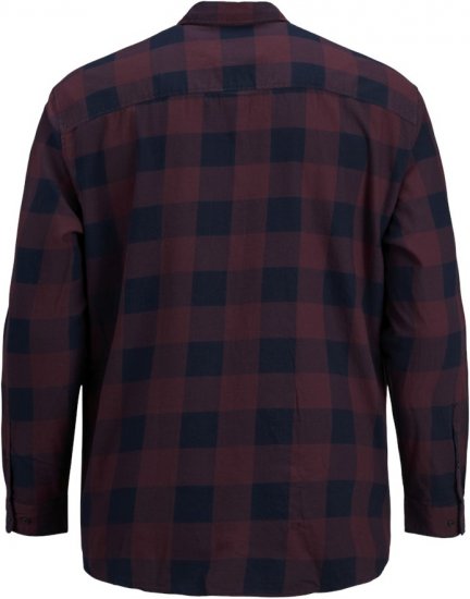 Jack & Jones Gingham L/S Shirt Dark Red - Marškiniai - Marškiniai - 2XL-8XL