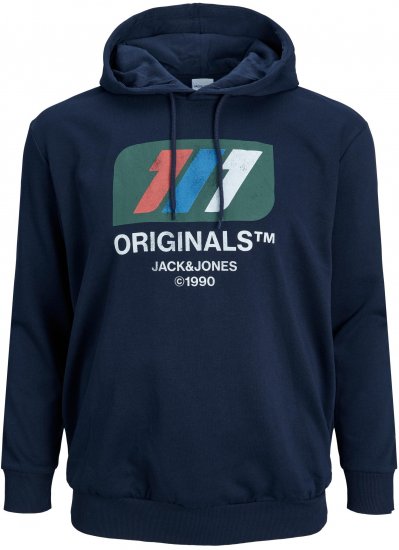 Jack & Jones JORNATE SWEAT Hoodie Navy - Megztiniai ir džemperiai - Megztiniai ir Džemperiai - 2XL-14XL