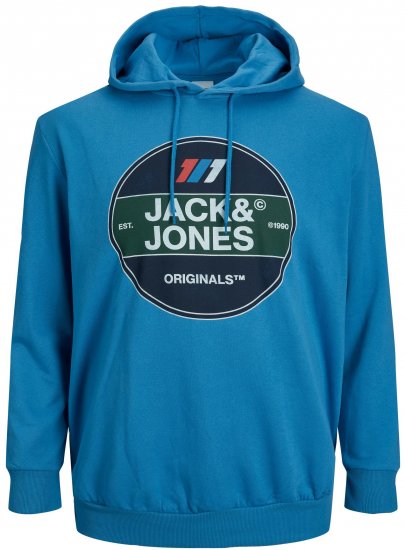Jack & Jones JORNATE SWEAT Hoodie Blue - Megztiniai ir džemperiai - Megztiniai ir Džemperiai - 2XL-14XL