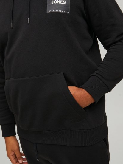 Jack & Jones JJLOCK SWEAT HOOD Black - Megztiniai ir džemperiai - Megztiniai ir Džemperiai - 2XL-14XL