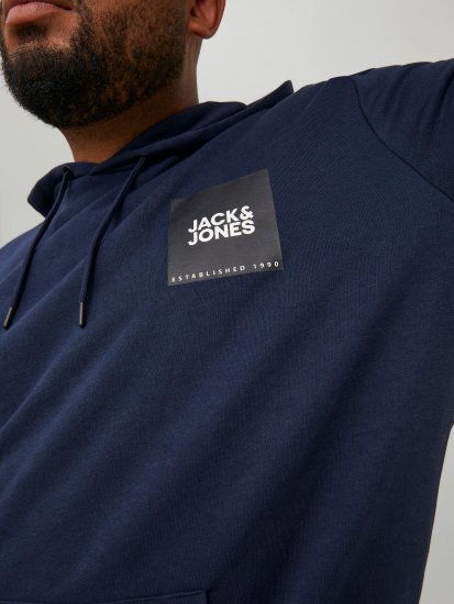 Jack & Jones JJLOCK SWEAT HOOD Navy - Megztiniai ir džemperiai - Megztiniai ir Džemperiai - 2XL-14XL