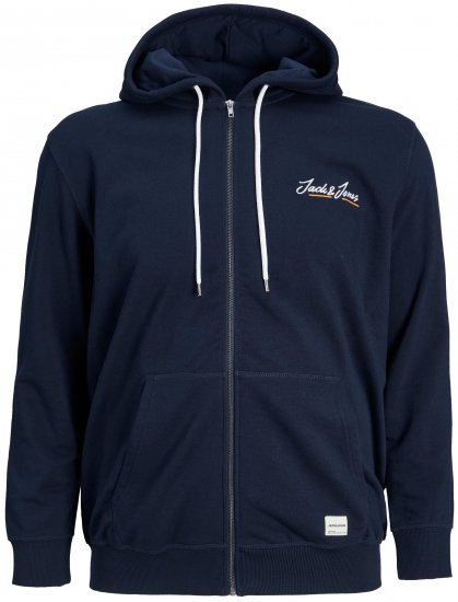 Jack & Jones JORPAUL TONS ZIP Hoodie Navy - Megztiniai ir džemperiai - Megztiniai ir Džemperiai - 2XL-14XL