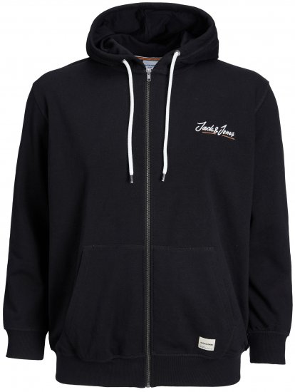 Jack & Jones JORPAUL TONS ZIP Hoodie Black - Megztiniai ir džemperiai - Megztiniai ir Džemperiai - 2XL-14XL