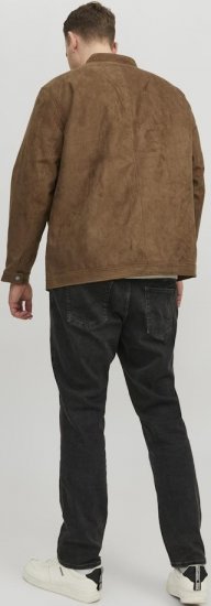 Jack & Jones Rocky Urban Rider Leather Jacket Brown - Didelės vyriškos striukės - Didelės vyriškos striukės