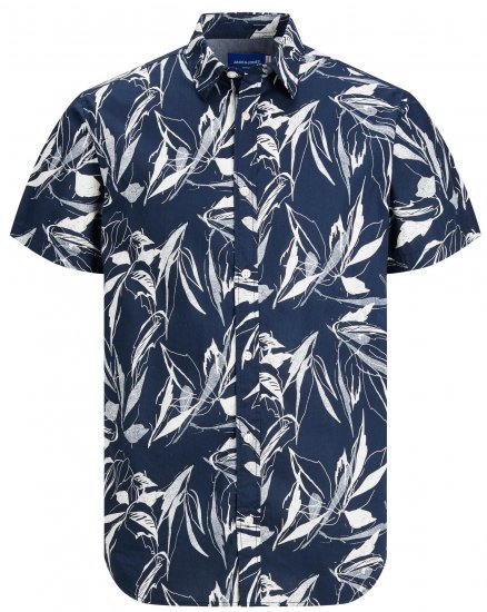 Jack & Jones JORCRAYON AOP Shirt Navy - Marškiniai - Marškiniai - 2XL-8XL