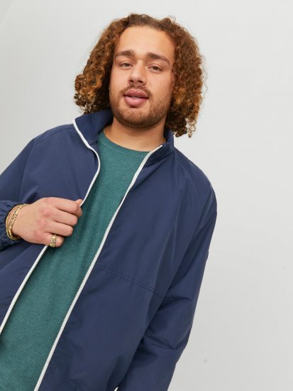 Jack & Jones JORLUKE Light Bomber Jacket Navy - Didelės vyriškos striukės - Didelės vyriškos striukės