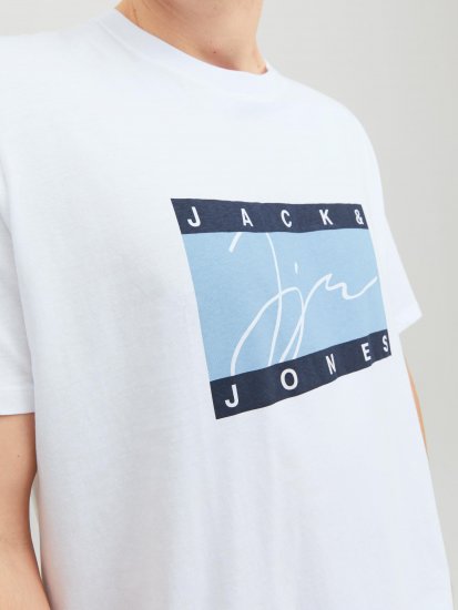 Jack & Jones JORJOSHUA T-shirt Bright White - Marškinėliai - Marškinėliai - 2XL-14XL