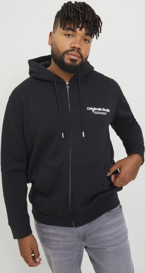 Jack & Jones ESTERBRO Zip Hoodie Black - Megztiniai ir džemperiai - Megztiniai ir Džemperiai - 2XL-14XL