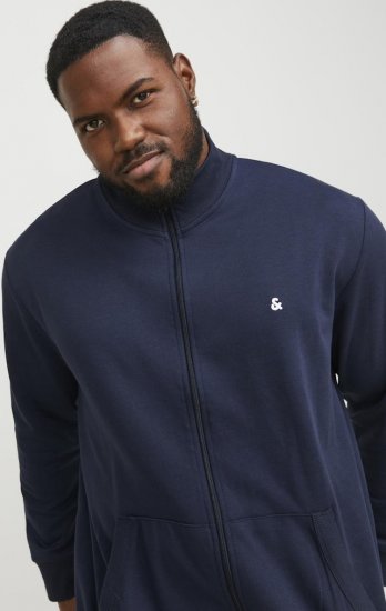 Jack & Jones PAULOS Turtleneck Zip Sweatshirt Navy Blazer - Megztiniai ir džemperiai - Megztiniai ir Džemperiai - 2XL-14XL