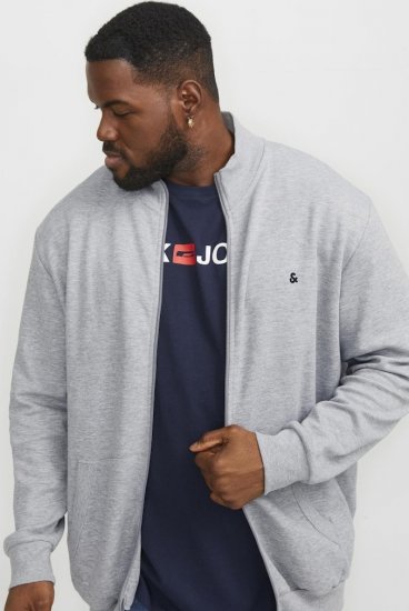 Jack & Jones PAULOS Turtleneck Zip Sweatshirt Light Grey Melange - Megztiniai ir džemperiai - Megztiniai ir Džemperiai - 2XL-14XL