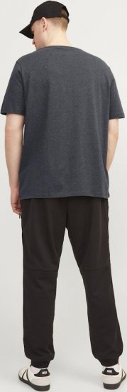 Jack & Jones PAULOS T-Shirt Dark Grey Melange - Marškinėliai - Marškinėliai - 2XL-14XL