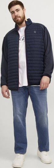 Jack & Jones MULTI SET-IN Sleeves Quilted Jacket With Collar Navy Blazer - Didelės vyriškos striukės - Didelės vyriškos striukės