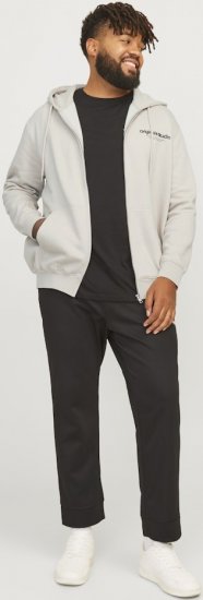 Jack & Jones ESTERBRO Zip Hoodie Light Grey - Megztiniai ir džemperiai - Megztiniai ir Džemperiai - 2XL-14XL