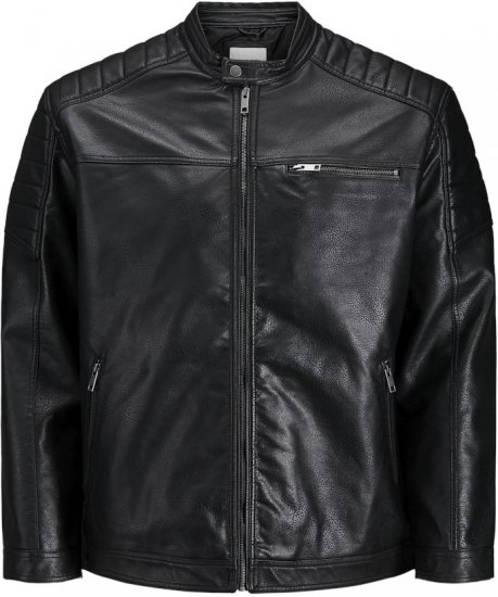Jack & Jones ROCKY Jacket Black - Didelės vyriškos striukės - Didelės vyriškos striukės