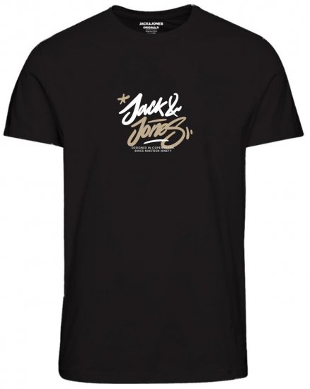 Jack & Jones JORSEQUOIA T-Shirt Black - Marškinėliai - Marškinėliai - 2XL-14XL