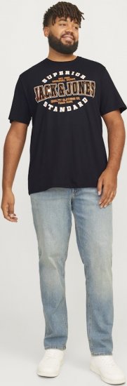 Jack & Jones LOGO O-Neck T-Shirt Black - Marškinėliai - Marškinėliai - 2XL-14XL