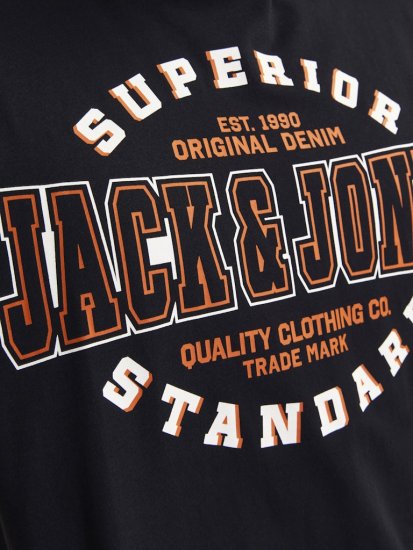 Jack & Jones LOGO O-Neck T-Shirt Black - Marškinėliai - Marškinėliai - 2XL-14XL