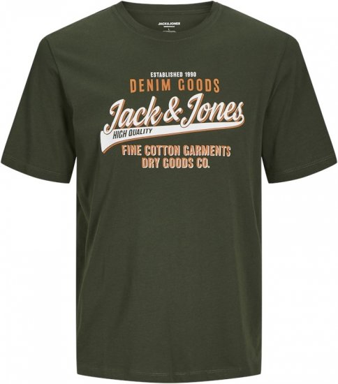 Jack & Jones JJELOGO O-Neck T-Shirt Kombu Green - Marškinėliai - Marškinėliai - 2XL-14XL