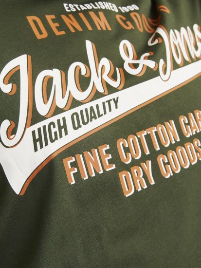 Jack & Jones JJELOGO O-Neck T-Shirt Kombu Green - Marškinėliai - Marškinėliai - 2XL-14XL