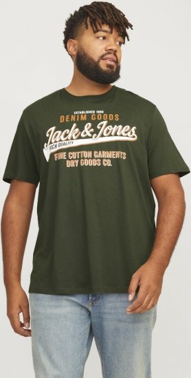 Jack & Jones JJELOGO O-Neck T-Shirt Kombu Green - Marškinėliai - Marškinėliai - 2XL-14XL