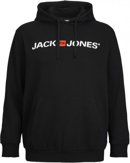 Jack & Jones CORP OLD LOGO REG FIT Hoodie Black - Megztiniai ir džemperiai - Megztiniai ir Džemperiai - 2XL-14XL