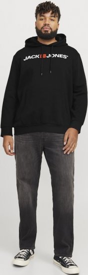Jack & Jones CORP OLD LOGO REG FIT Hoodie Black - Megztiniai ir džemperiai - Megztiniai ir Džemperiai - 2XL-14XL