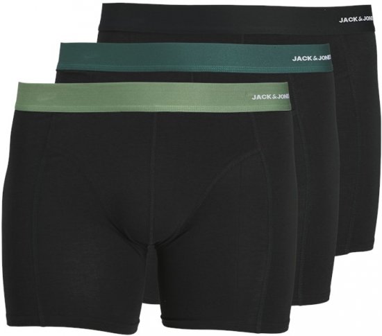 Jack & Jones Nick Bamboo Trunks 3-Pack Green/Black - Apatinis trikotažas ir plaukimo apranga - Apatinis trikotažas - 2XL-8XL