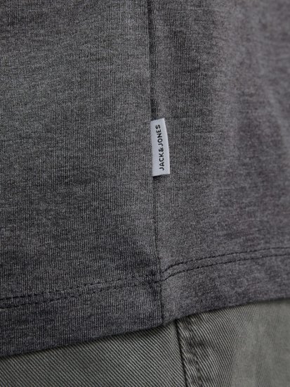 Jack & Jones ORGANIC T-Shirt Dark Grey Melange - Marškinėliai - Marškinėliai - 2XL-14XL